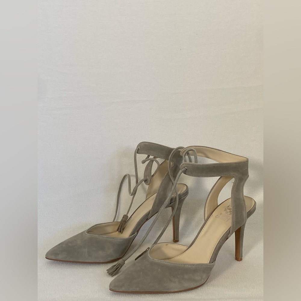 Vince Camuto Gray Suede Stiletto Heels